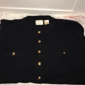Kerri & Kelsey Black and Gold Cardigan